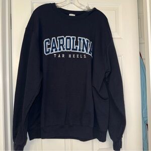 North Carolina Tar Heels Sweatshirt Men size XL Blue Champion Crew Neck NCAA